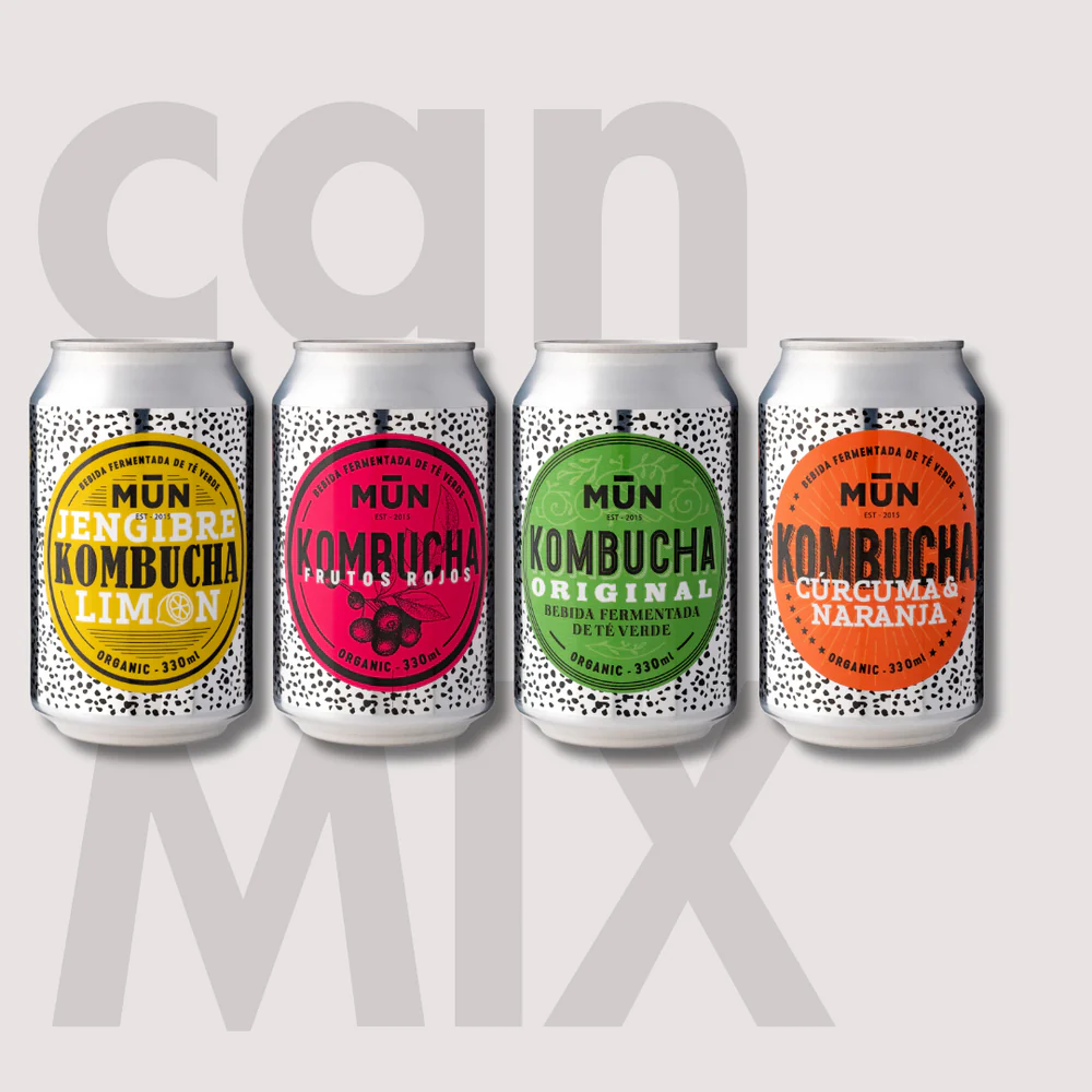 latas de kombucha